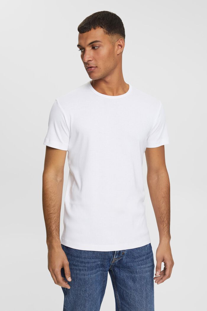 T-shirt in jersey slim fit, WHITE, detail image number 1