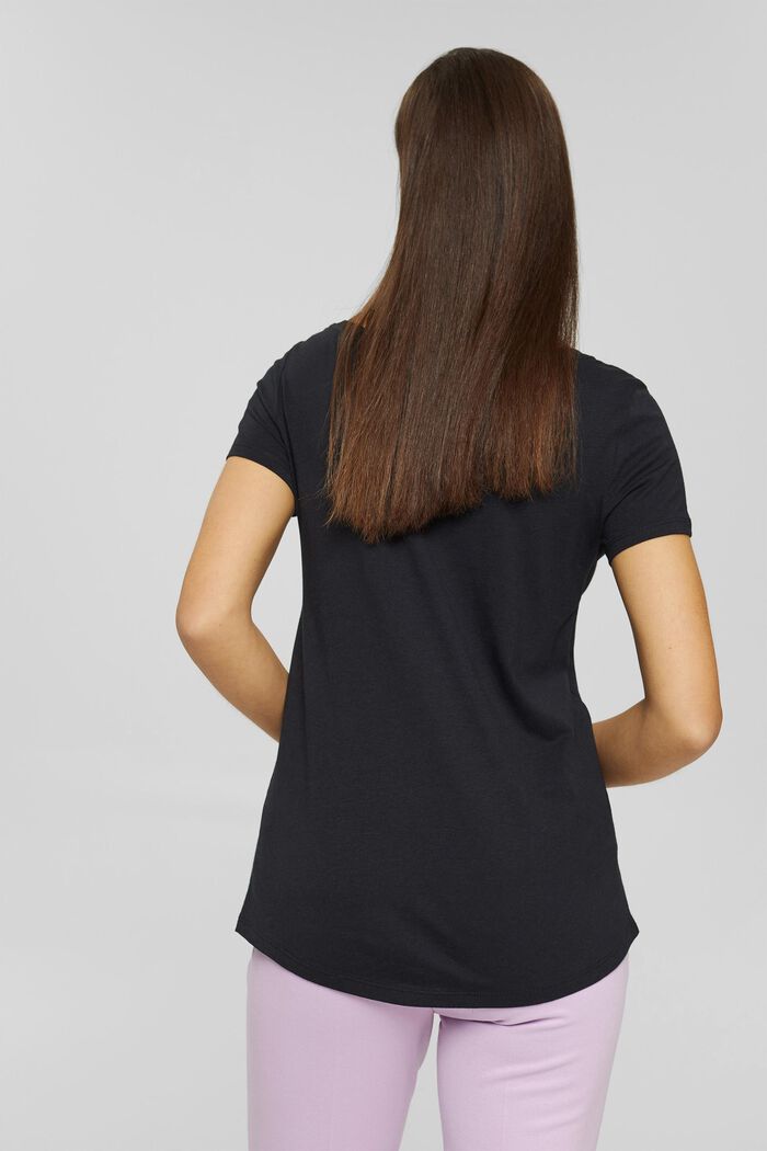 Confezione doppia: t-shirt basic in misto cotone biologico, BLACK, detail image number 4