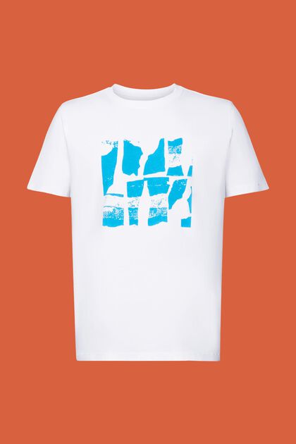 T-shirt con stampa frontale, 100% cotone