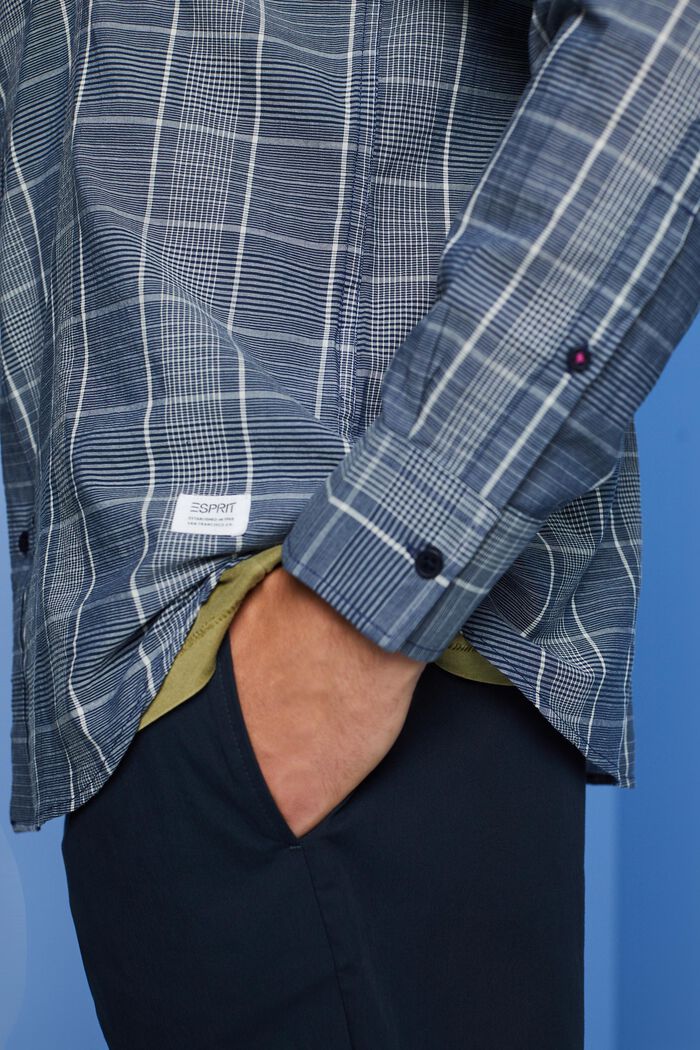 Camicia a quadri leggera, 100% cotone, DARK BLUE, detail image number 2