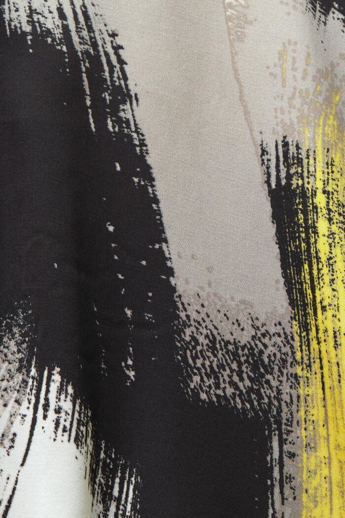 Blusa in raso stampato, BLACK, detail image number 5