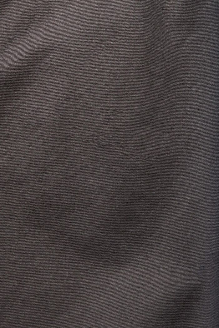 Pantaloncini stile chino in cotone sostenibile, DARK GREY, detail image number 6
