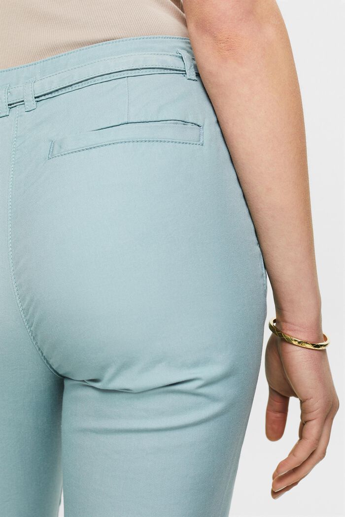 Pantaloni chino con cintura, LIGHT GREEN BLUE, detail image number 3