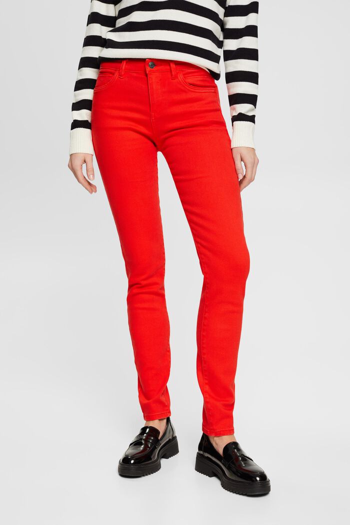 Jeans Slim Fit stretch a vita media, RED, detail image number 0