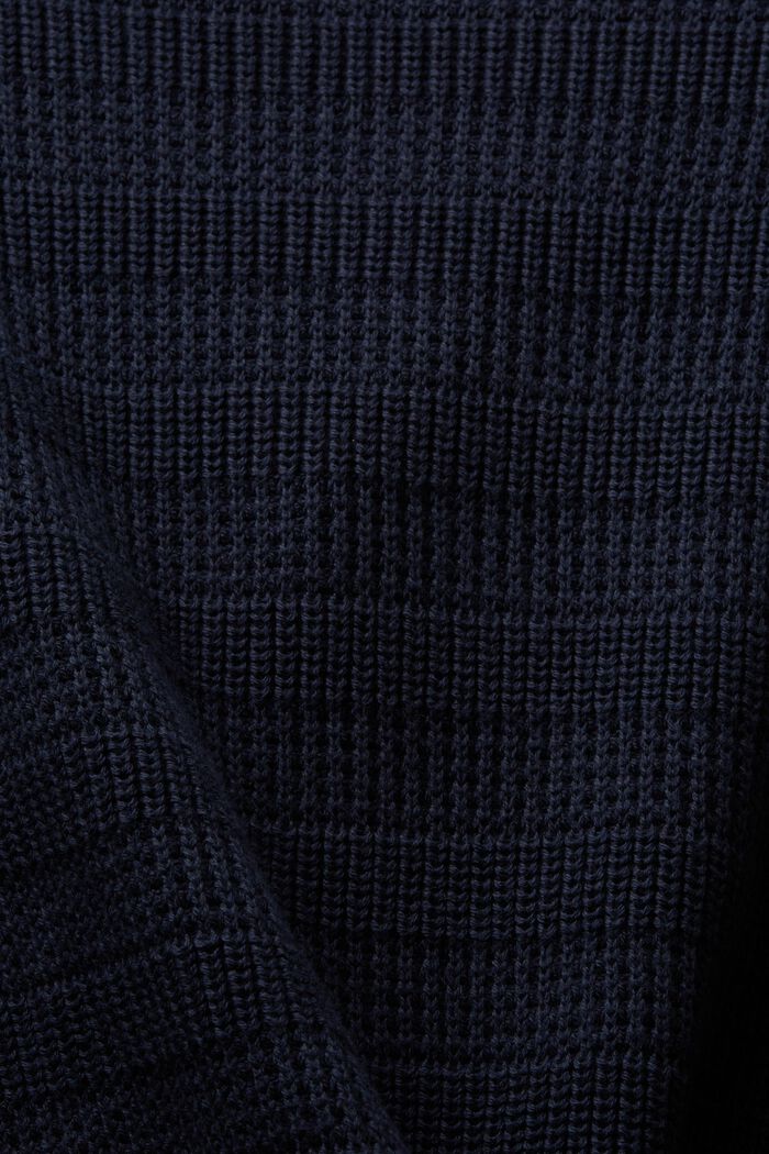 Cardigan in cotone con scollo a V, NAVY, detail image number 5
