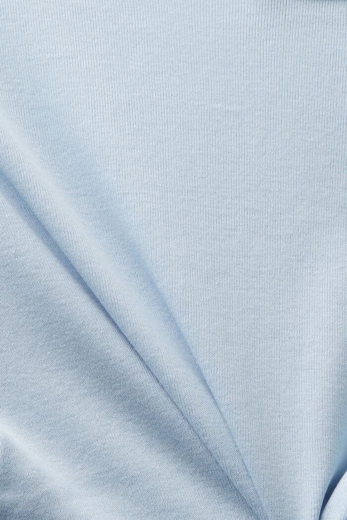 T-shirt in cotone con scollo a V, LIGHT BLUE, detail image number 4