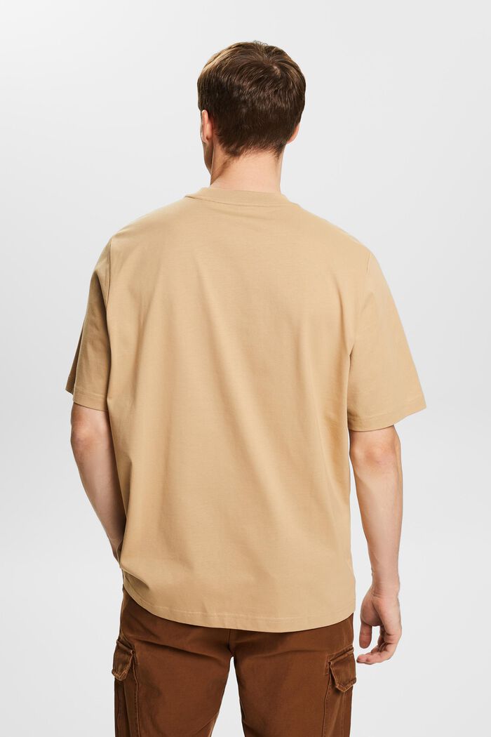 T-shirt unisex in cotone Pima stampato, BEIGE, detail image number 2