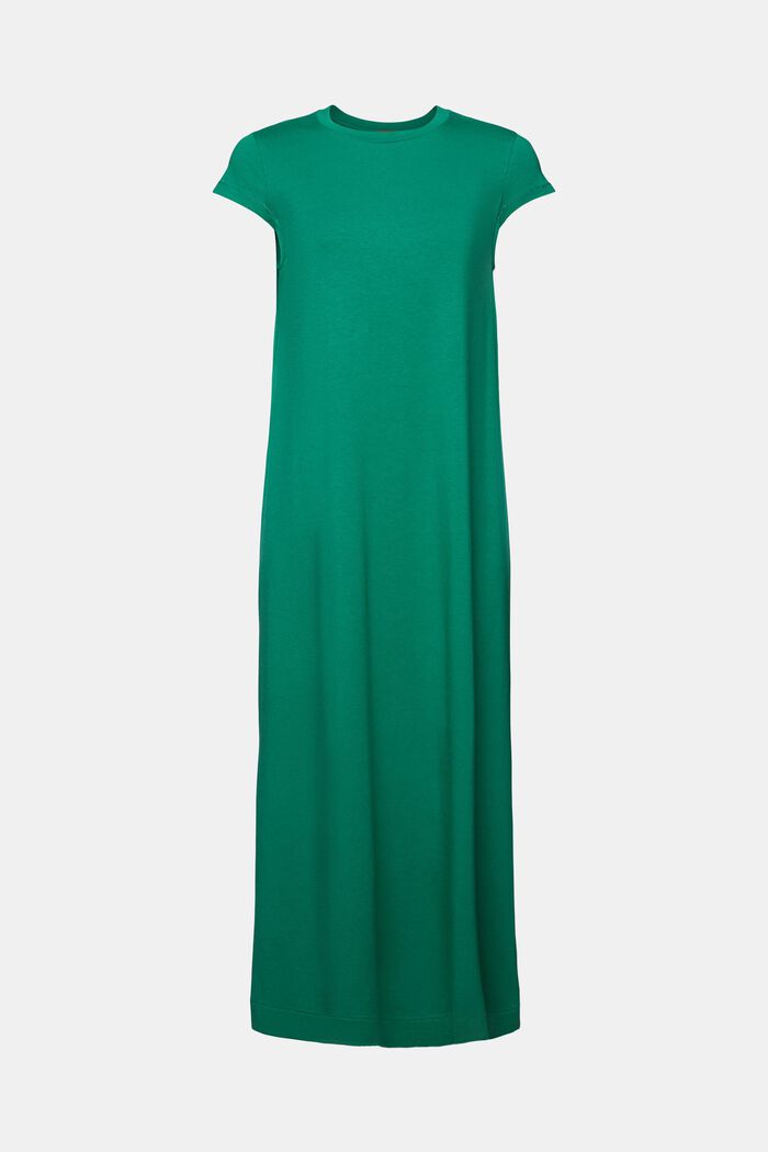 Abito a t-shirt midi in jersey, DARK GREEN, detail image number 6