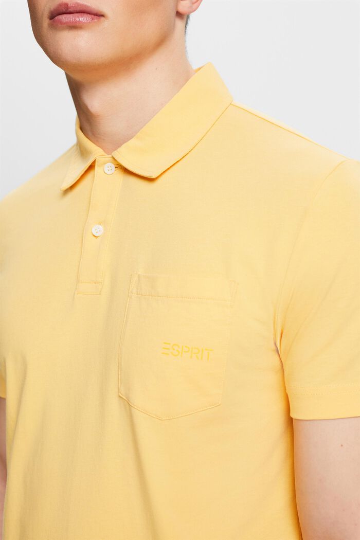 Polo in cotone con logo, SUNFLOWER YELLOW, detail image number 2