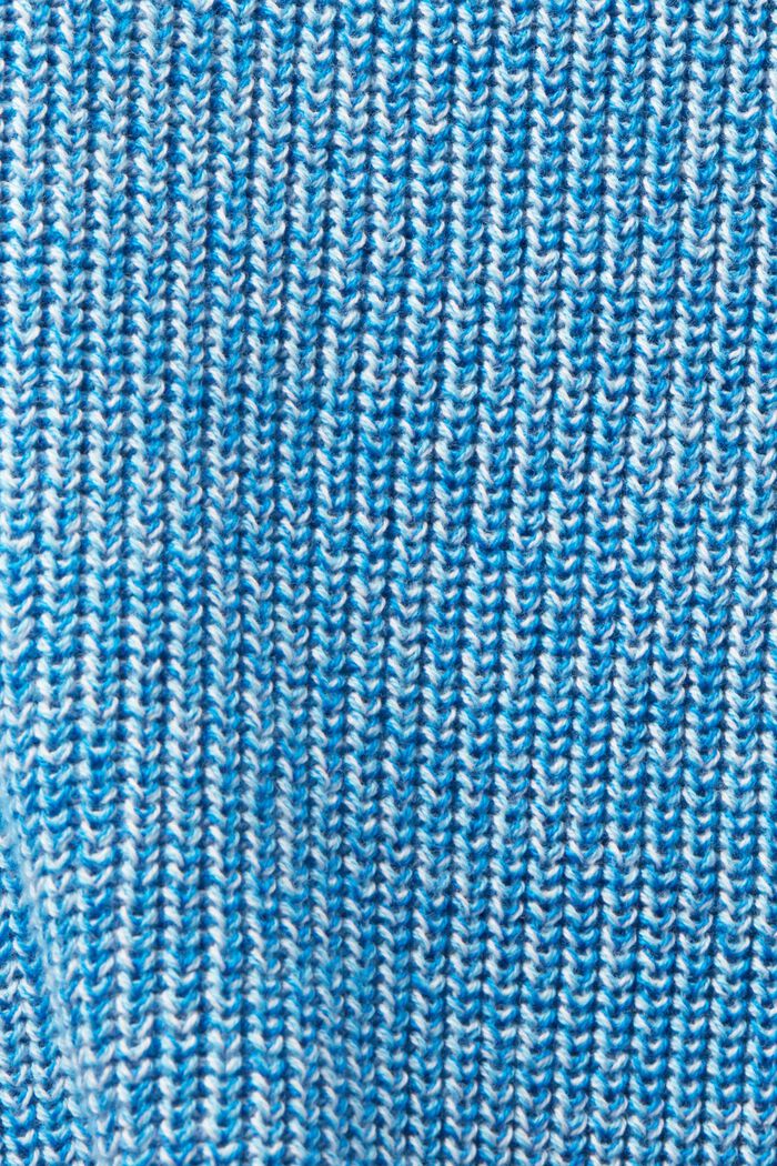 Cardigan con collo a tartaruga in maglia melangiata, PASTEL BLUE, detail image number 4