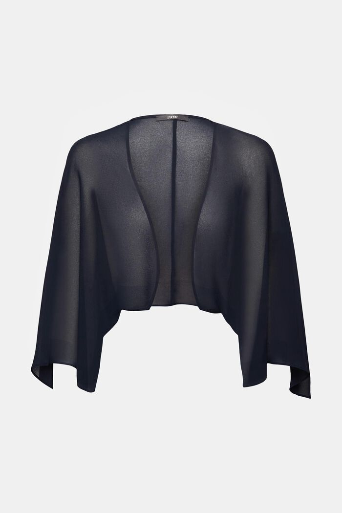 Cardigan in chiffon stile scialle, NAVY, detail image number 5