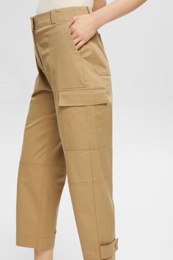 Pantaloni cropped stile cargo, KHAKI BEIGE, detail image number 2