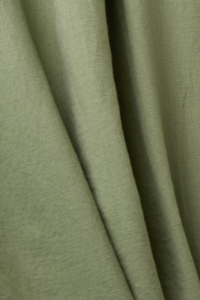 Camicia in lino e cotone, LIGHT KHAKI, detail image number 5