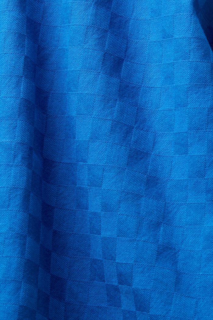 Camicia in cotone jacquard, BRIGHT BLUE, detail image number 7