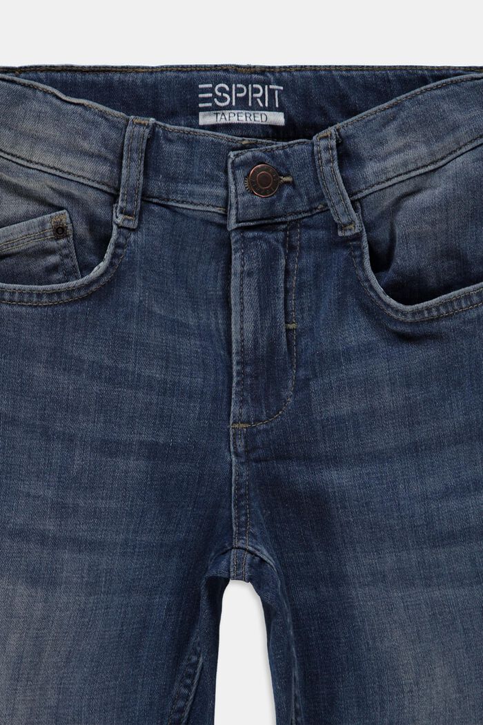 Jeans stretch slavati con vita regolabile, BLUE MEDIUM WASHED, detail image number 2