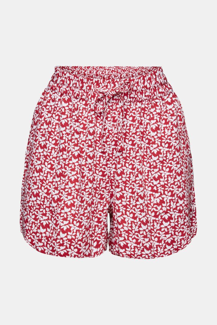Pantaloncini da spiaggia con stampa, DARK RED, detail image number 6