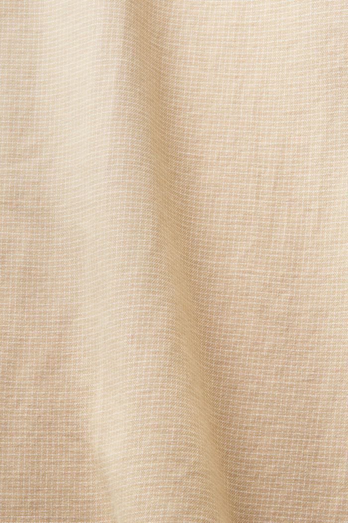 Camicia in cotone a quadretti dalla vestibilità regular, BEIGE, detail image number 5