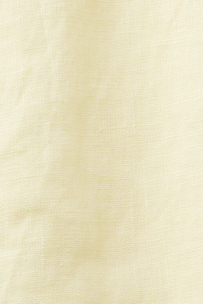 Camicia a maniche corte in lino, LIGHT YELLOW, detail image number 5