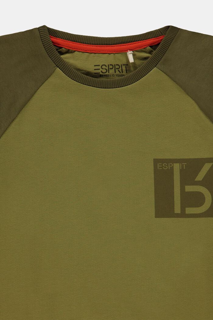 T-shirt con stampa in 100% cotone, LEAF GREEN, detail image number 2