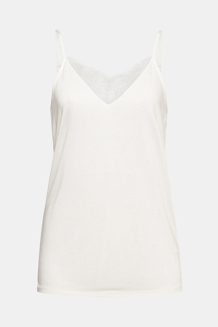 Top in pizzo, LENZING™ ECOVERO™, OFF WHITE, detail image number 7