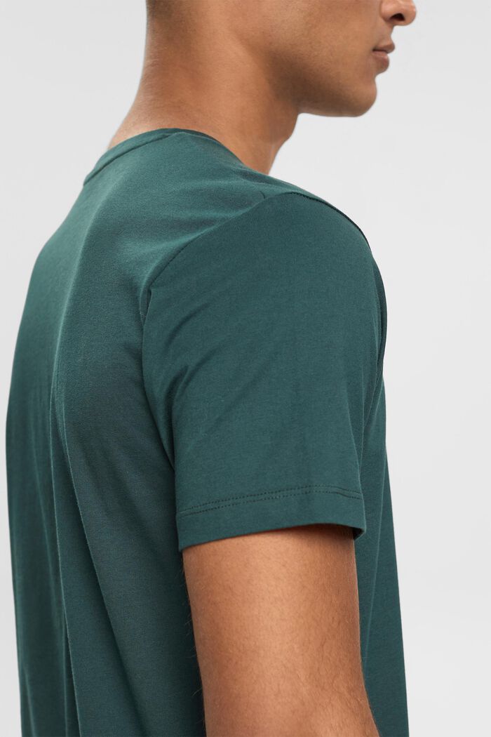 T-shirt in jersey, 100% cotone, TEAL BLUE, detail image number 0