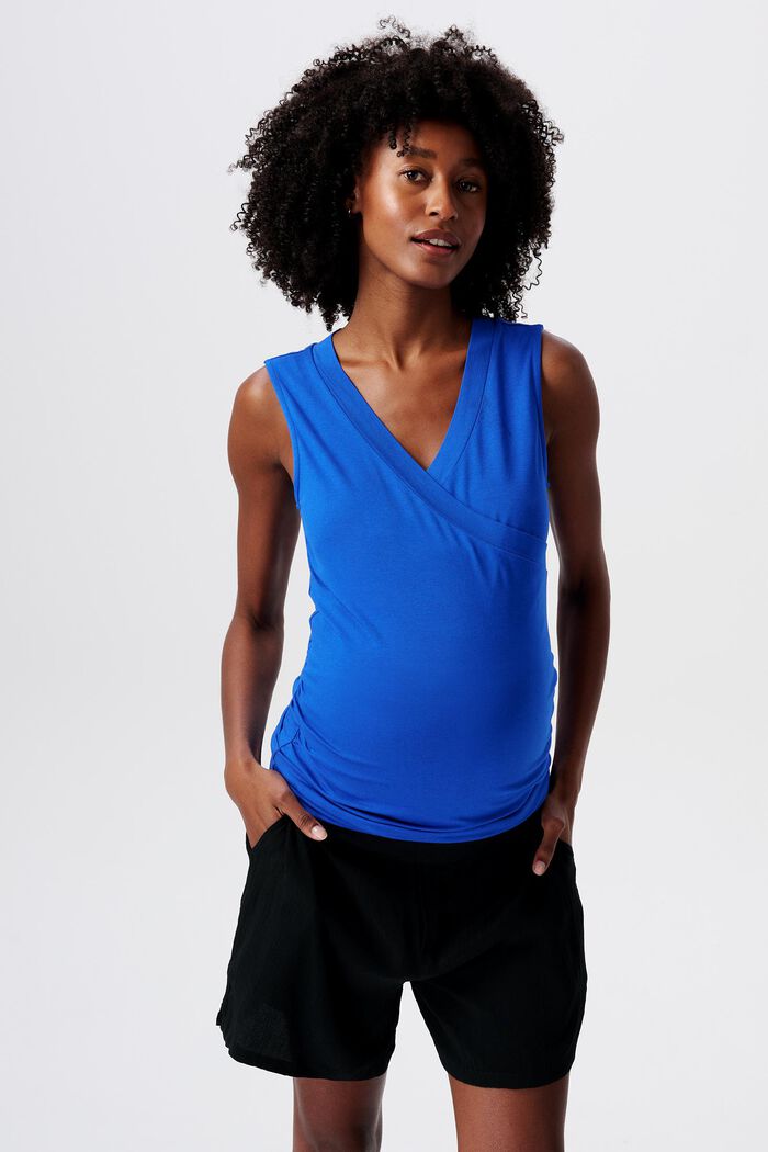 MATERNITY T-shirt con scollo a V, ELECTRIC BLUE, detail image number 0