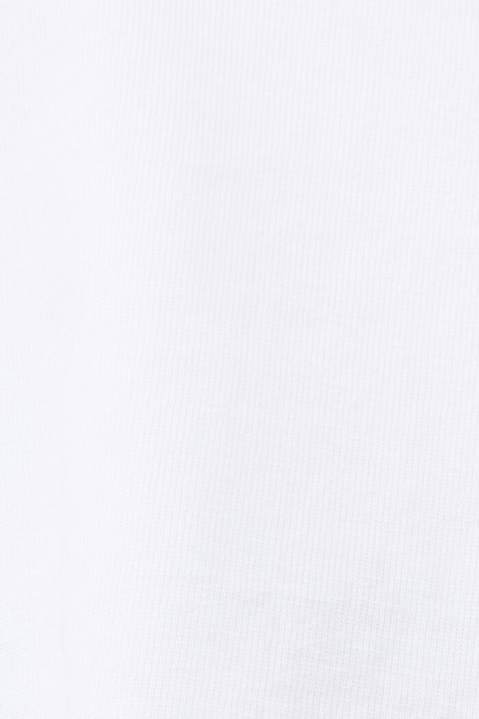 T-shirt in cotone con stampa, WHITE, detail image number 4