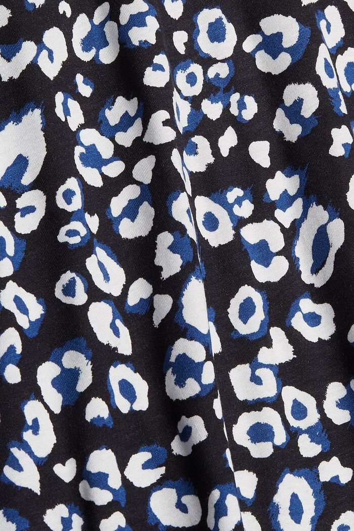 Maglia a maniche lunghe con stampa leopardata, LENZING™ ECOVERO™, BLACK, detail image number 4