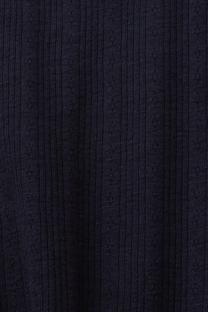 Maglia pointelle a manica lunga, NAVY, detail image number 6
