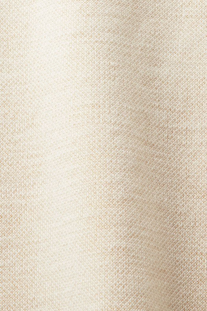 Abito mini smanicato in misto lana, CREAM BEIGE, detail image number 6