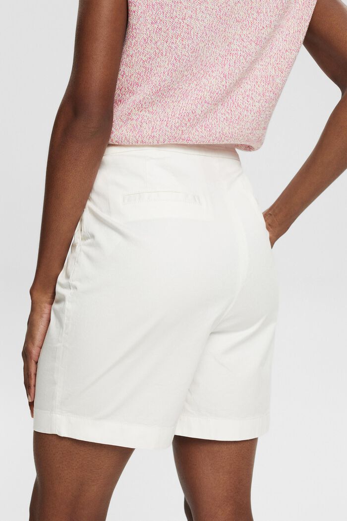 Shorts bermuda in cotone Pima, WHITE, detail image number 3