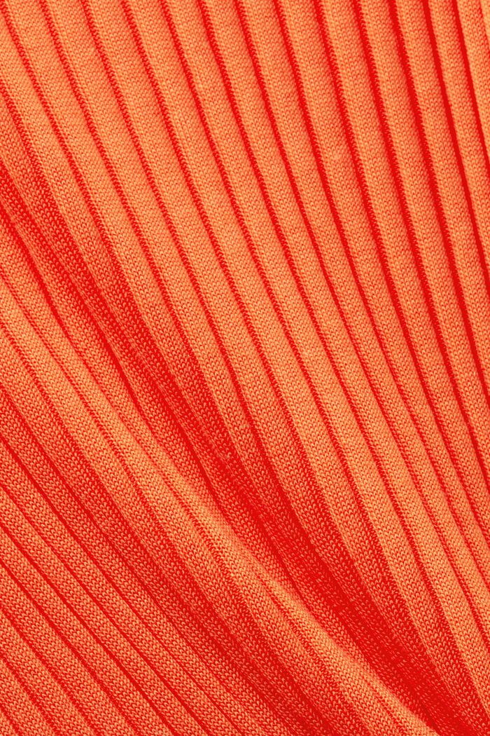 Pullover in maglia a coste, BRIGHT ORANGE, detail image number 5