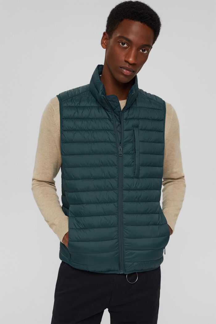 In materiale riciclato: gilet trapuntato con 3M® Thinsulate, TEAL BLUE, detail image number 0