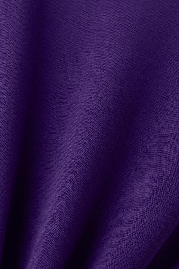 Mini abito in felpa con scollo a V, DARK PURPLE, detail image number 5