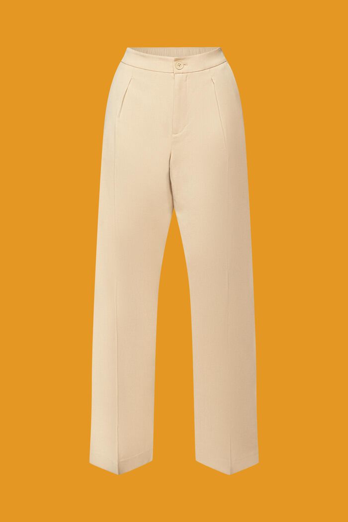 Pantaloni con spacco sullo sfondo e zip, SAND, detail image number 7