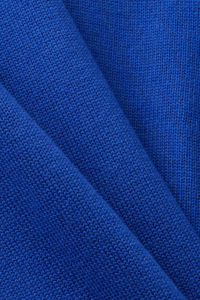 Pullover in cotone a girocollo, BRIGHT BLUE, detail image number 5