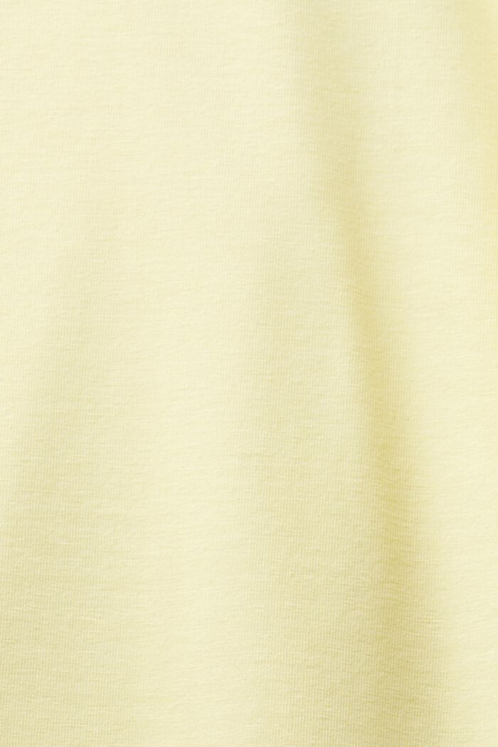 T-shirt in jersey con scollo ampio, LIME YELLOW, detail image number 5