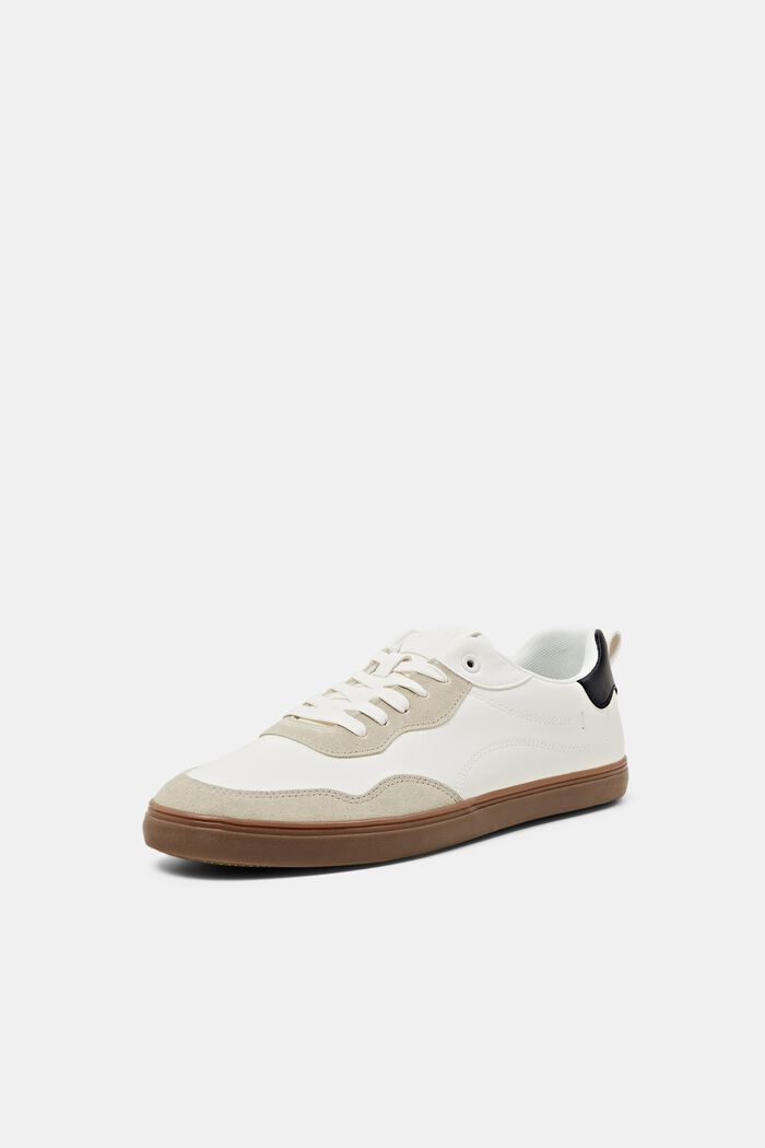 Sneakers in similpelle, OFF WHITE, detail image number 2