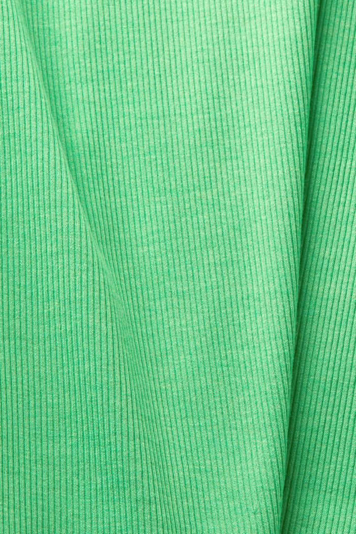 Top con pizzo in jersey di maglia a coste, CITRUS GREEN, detail image number 5