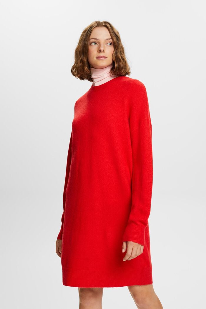 Abito mini in maglia, RED, detail image number 1