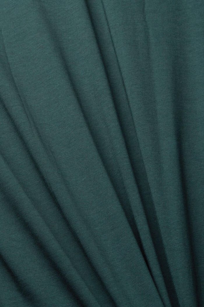 T-shirt con scollo a V in cotone sostenibile, TEAL BLUE, detail image number 1