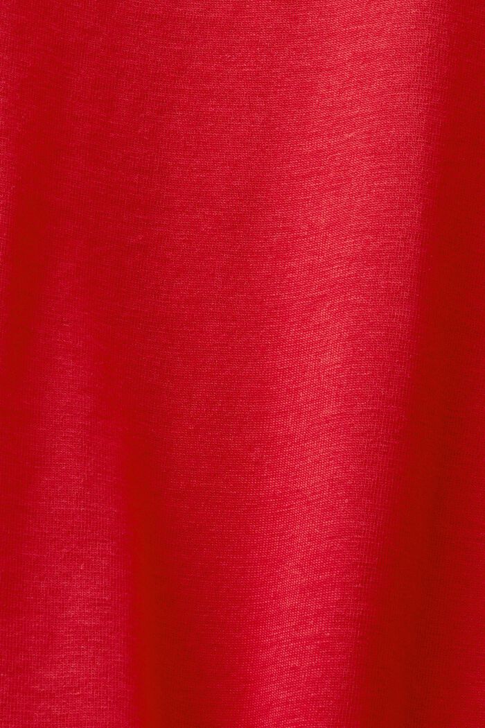 Top con scollo rotondo, DARK RED, detail image number 6