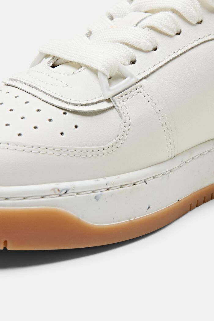 Sneakers stringate in pelle, WHITE, detail image number 6