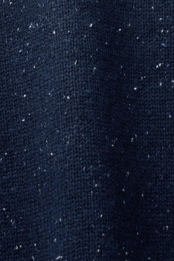 Pullover con collo a lupetto in misto lana, PETROL BLUE, detail image number 4