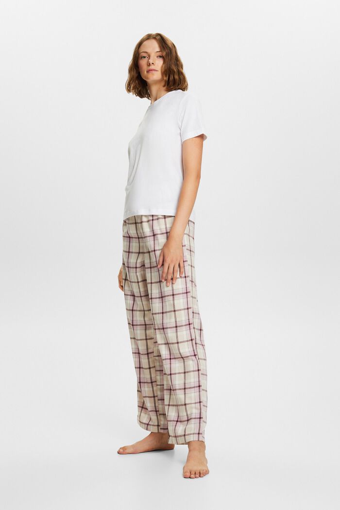 Pantaloni da pigiama in flanella, SAND, detail image number 1