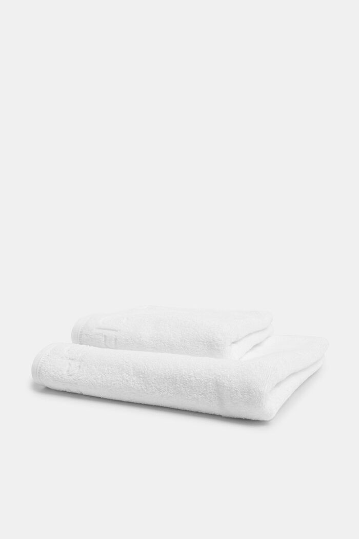 Con TENCEL™: set di asciugamani in spugna, WHITE, detail image number 4