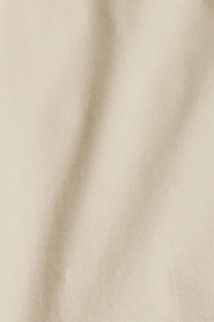 Shorts in cotone biologico con anello portachiavi, LIGHT BEIGE, detail image number 4