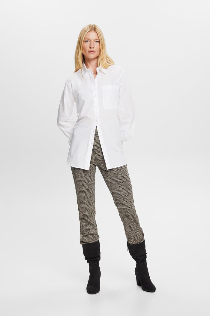 Camicia blusata ampia, 100% cotone, WHITE, detail image number 4