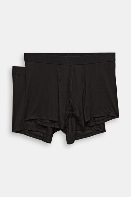 Shorts da uomo lunghi in microfibra elasticizzata, confezione multipla, BLACK, overview