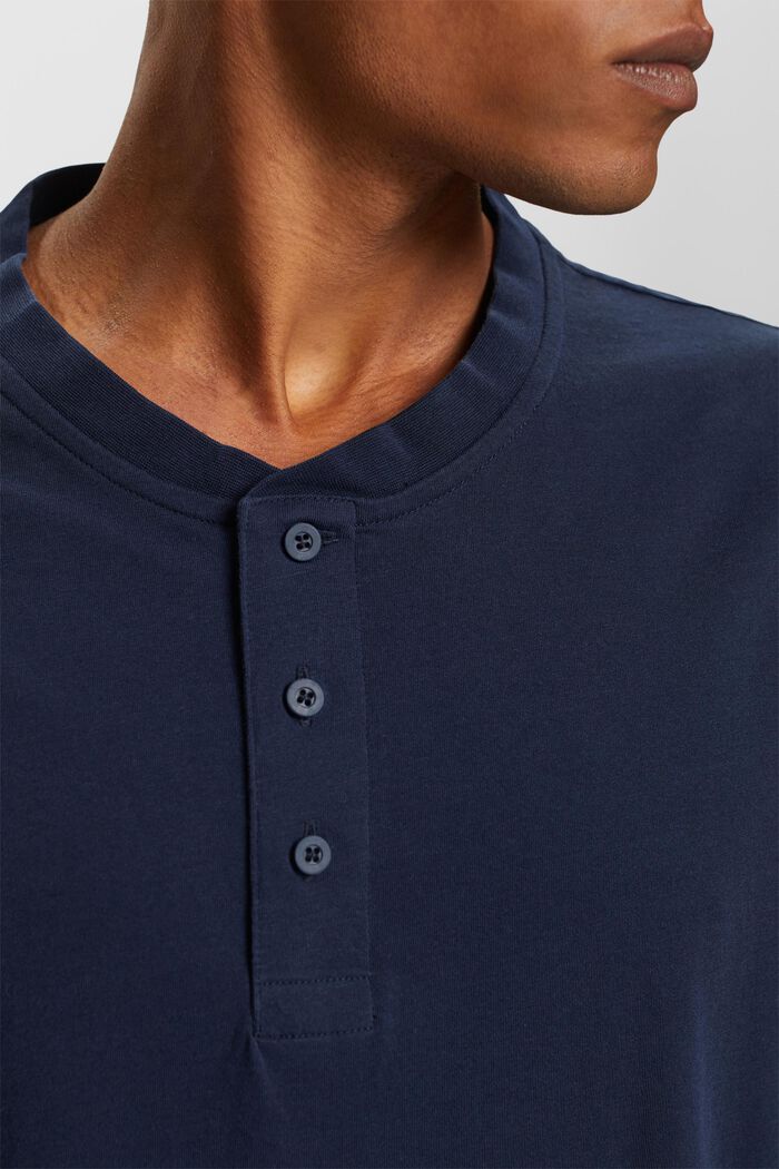 T-shirt henley, 100% cotone, NAVY, detail image number 2